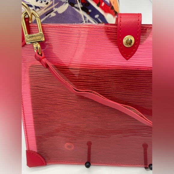 Louis Vuitton Red Translucent Epi Plage Pochette - Picture 3 of 9